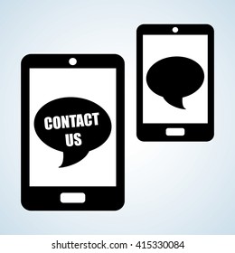 Smartphone design, contact and technology concept, editable vector