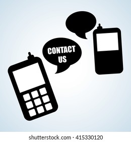 Smartphone design, contact and technology concept, editable vector