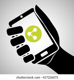 Smartphone design, contact and technology concept, editable vector