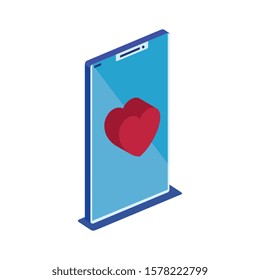 Smartphone design, Digital technology communication social media internet and web theme Vector illustration