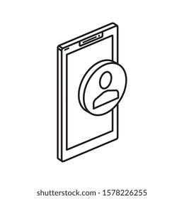 Smartphone design, Digital technology communication social media internet and web theme Vector illustration