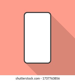 Smartphone design in flat design style. Cell phone symbol. Vector illustration