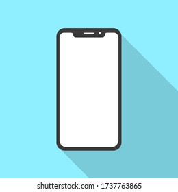 Smartphone design in flat design style. Cell phone symbol. Vector illustration