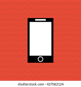 Smartphone design. Media icon. Flat illustration, technology vector