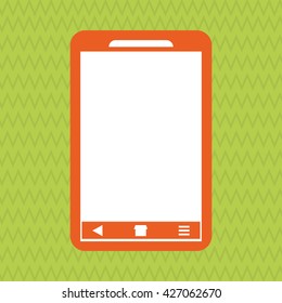 Smartphone design. Media icon. Flat illustration, technology vector