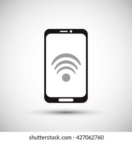 Smartphone design. Media icon. Flat illustration, technology vector