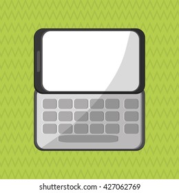 Smartphone design. Media icon. Flat illustration, technology vector