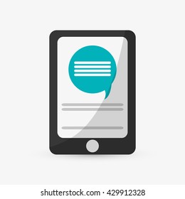 Smartphone design. Media icon. Flat illustration