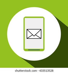 Smartphone design. Media icon. Flat illustration, vector graphic