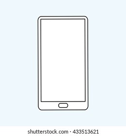 Smartphone design. Media icon. Flat illustration, vector graphic
