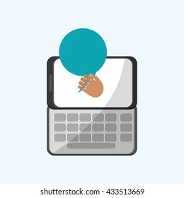 Smartphone design. Media icon. Flat illustration, vector graphic