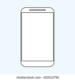 Smartphone design. Media icon. Flat illustration, vector graphic