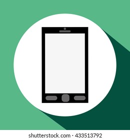 Smartphone design. Media icon. Flat illustration, vector graphic