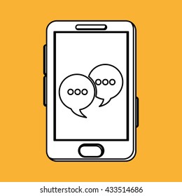 Smartphone design. Media icon. Flat illustration, vector graphic