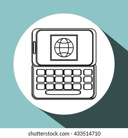 Smartphone design. Media icon. Flat illustration, vector graphic