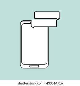 Smartphone design. Media icon. Flat illustration, vector graphic