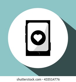 Smartphone design. Media icon. Flat illustration, vector graphic