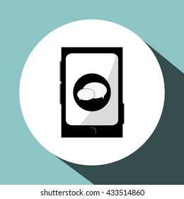 Smartphone design. Media icon. Flat illustration, vector graphic