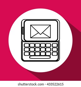 Smartphone design. Media icon. Flat illustration, vector graphic