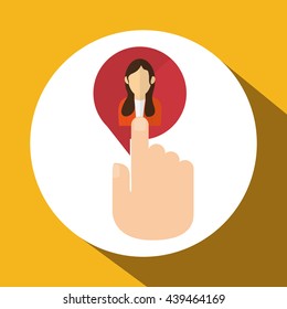 Smartphone design. Media icon. Flat illustration