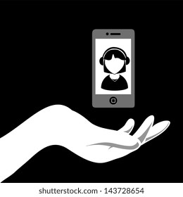 smartphone design over black background vector illustration