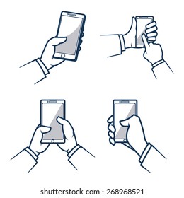 Smartphone design over white background, vector illustration.