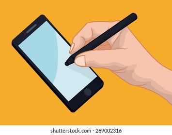 Smartphone design over white background, vector illustration.
