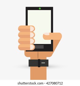 Smartphone design. Technology icon. Isolated illustration