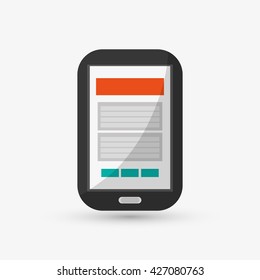 Smartphone design. Technology icon. Isolated illustration