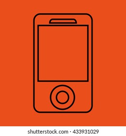 Smartphone design. Technology icon. Isolated image