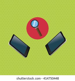 Smartphone design. technology icon. online concept, vector illustration