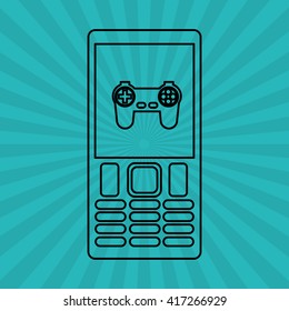 Smartphone design. technology icon. online concept, vector illustration