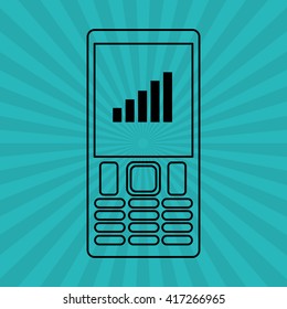 Smartphone design. technology icon. online concept, vector illustration