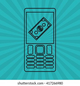 Smartphone design. technology icon. online concept, vector illustration