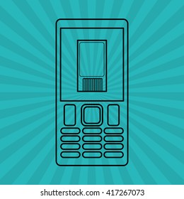 Smartphone design. technology icon. online concept, vector illustration
