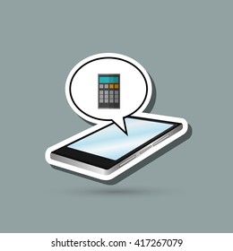 Smartphone design. technology icon. online concept, vector illustration