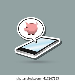 Smartphone design. technology icon. online concept, vector illustration
