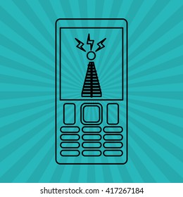 Smartphone design. technology icon. online concept, vector illustration