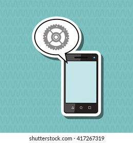 Smartphone design. technology icon. online concept, vector illustration