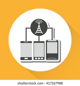 Smartphone design. technology icon. online concept, vector illustration