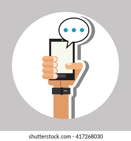 Smartphone design. technology icon. online concept, vector illustration