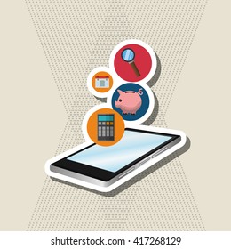 Smartphone design. technology icon. online concept, vector illustration