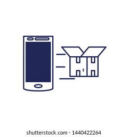 smartphone device with box carton