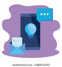 smartphone device with bulb light
