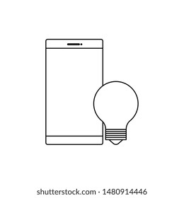 smartphone device with bulb light