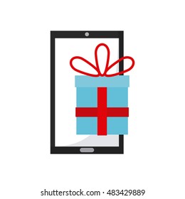 smartphone device with business icon vector illustration design