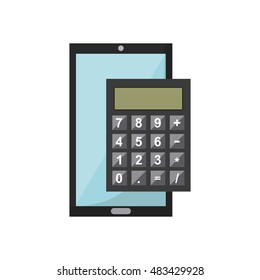 smartphone device with business icon vector illustration design