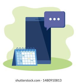 smartphone device with calendar reminder