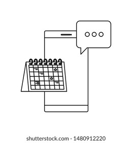 smartphone device with calendar reminder