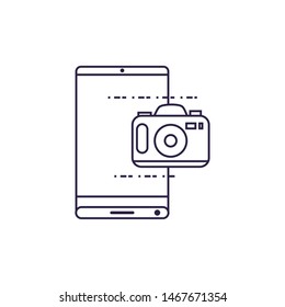 smartphone device with camera application